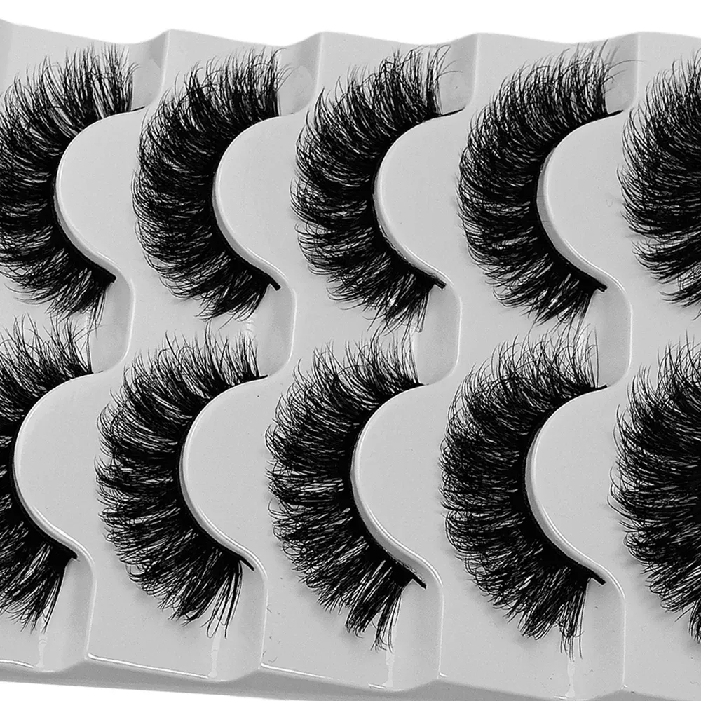 es / 3pack Fluffy Cils épais cils russes cils fausses vison siluffy 3d faux cils maquillage fausses désordonnées