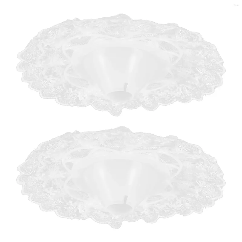 Decorative Flowers 2pcs Bridal Bouquet Lace Collar Diy Wedding Floral Holders Ornaments