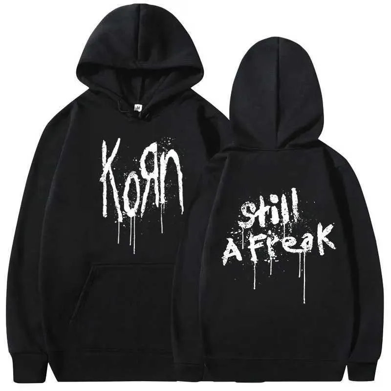 Men's Hoodies Sweatshirts Korn Music Concert Rock Band World Tour Hoodie Mens Vintage Metal Gothic Extra Large Sweatshirt Punk Hip Hop Hoodie Street ClothingL2405