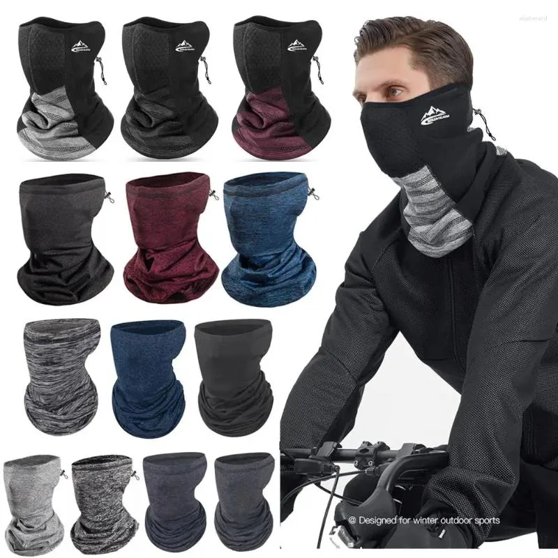 Bandanas 1PCS Fleece Face Face Schal Halswärmer Winter Windproof Sport Kopfbedeckung Fahrrad Fahrrad Bandana Maske Fahrrad -Stirnbänder