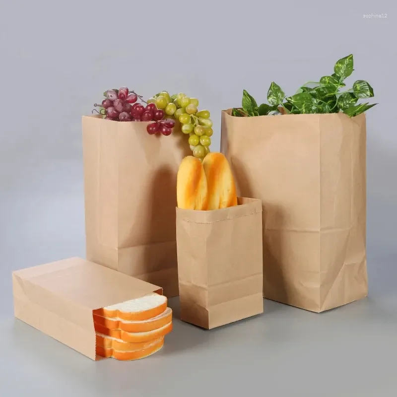 Gift Wrap Biodegradable Waterfood Kraft Custom Printed Fast Food Paper Bags Bag High Quality Grade Packing