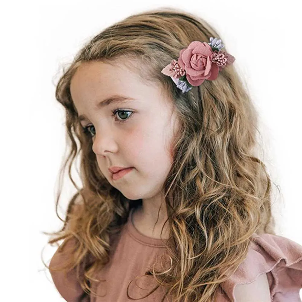 Accessoires de cheveux 1pcs épingles à cheveux de fleurs artificielles pour filles sans humeur en mousseline de soie en mousseline de soie