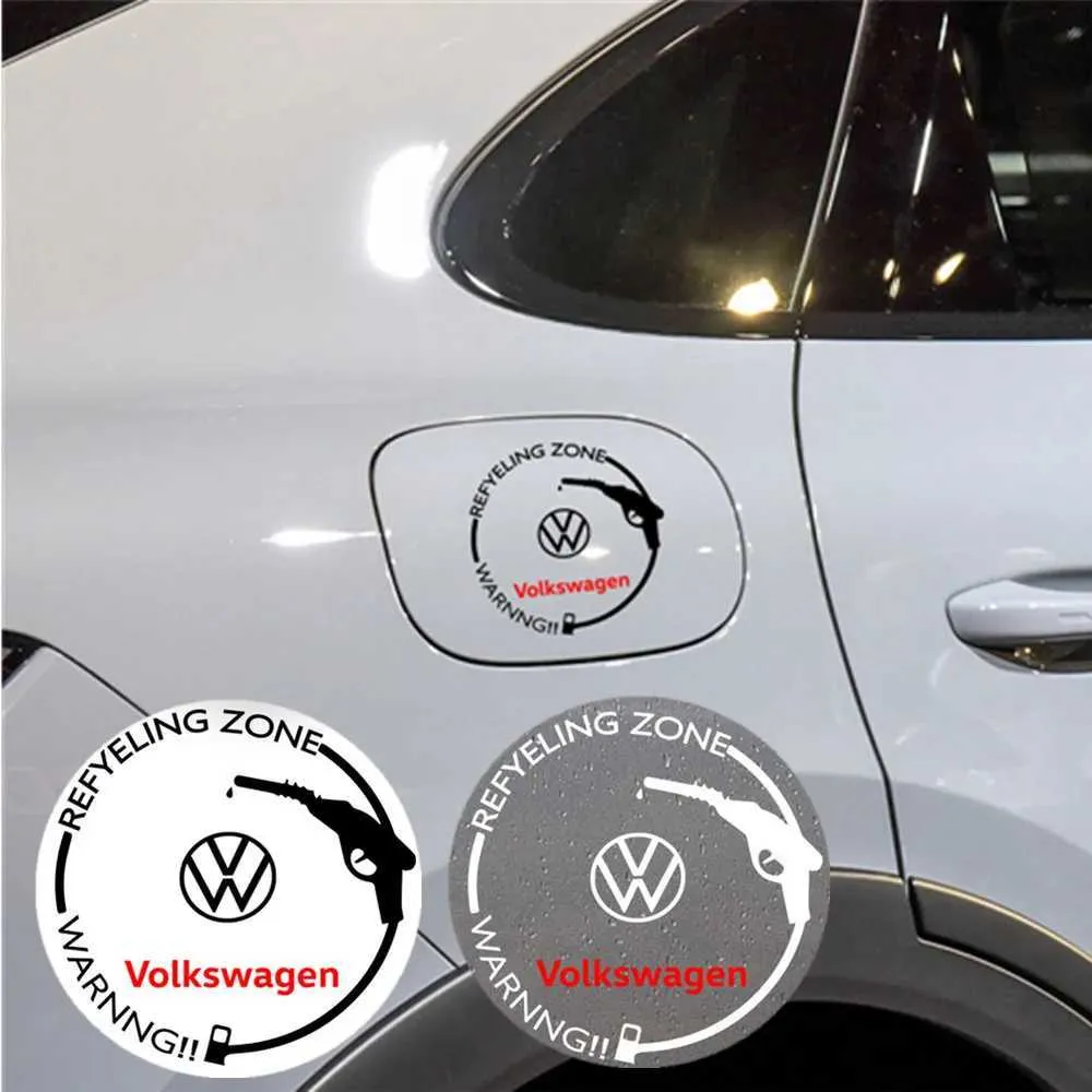 Autoaufkleber 1PCS Auto Kraftstofftankkappe Auto Styling Aufkleber für VW Volkswagen Golf Polo Passat Touran Jetta Accessoires T240513