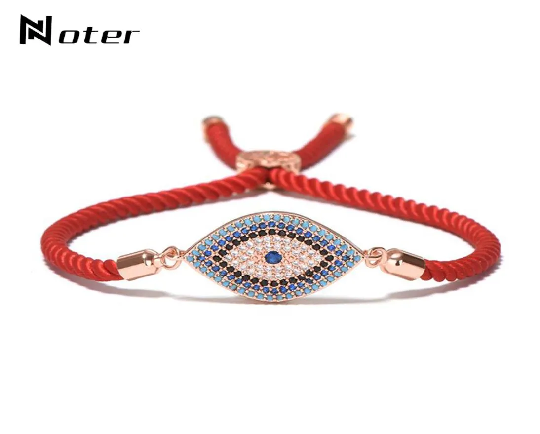 Luxe Evil Eye Micro Crystal Bracelet Red Thread String Turkije Ethnic Braclet For Women Girls Hand Lucky Turkish Jewelry3868907