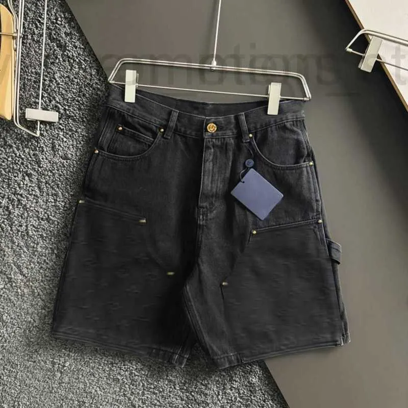 Мужские джинсы дизайнер дизайнер Правильный 1 В джинсовые шорты модный бренд 2024 Летние новые пентагональные брюки для мужчин на главной улице Эластичная слабая Fit H5LP B1K2