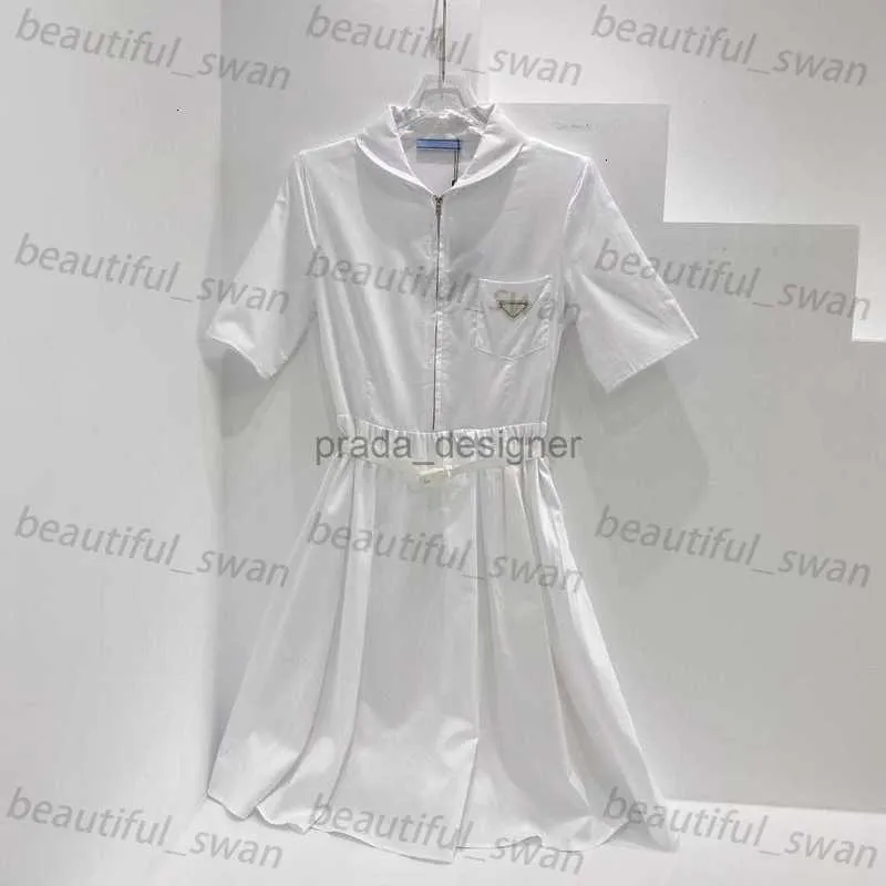 Designer de luxo Salia casual feminina 24sss Novo vestido plissado de alta qualidade Ternos de peito duplo