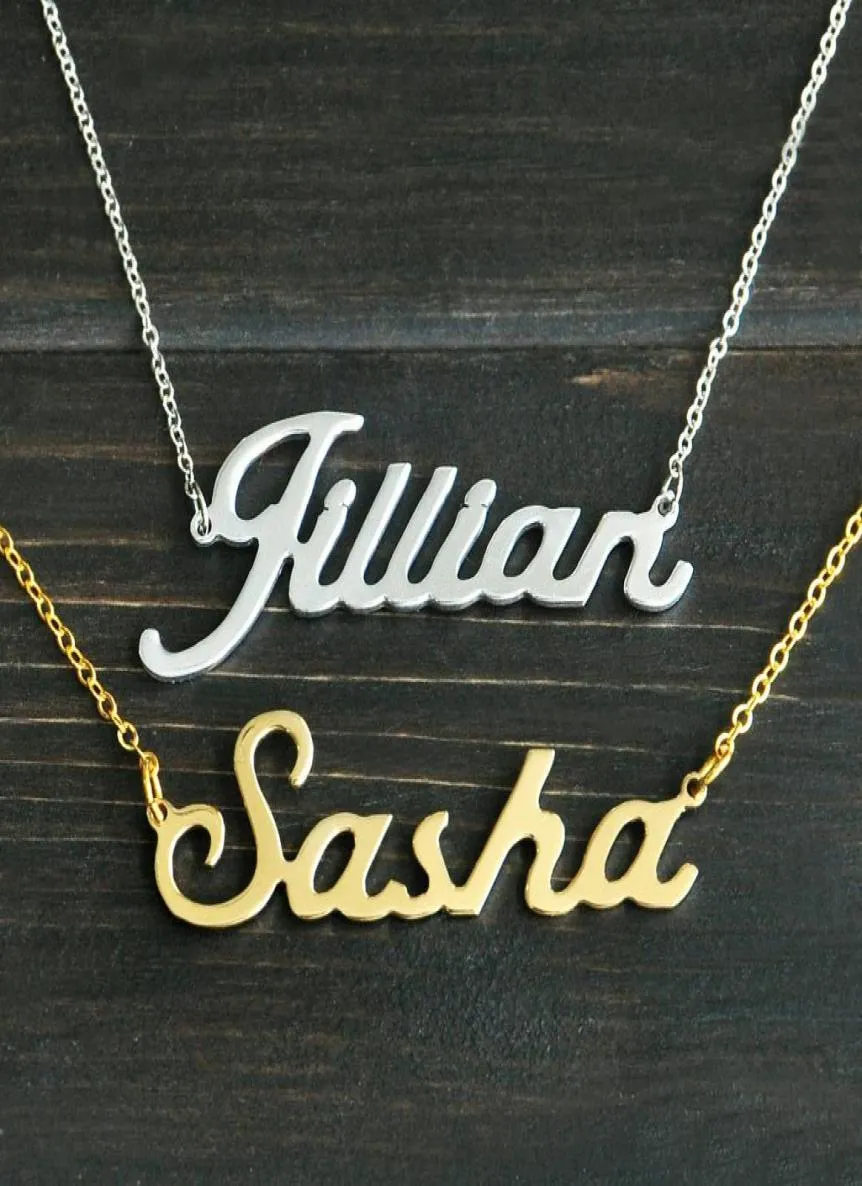 Any Personalized Name Necklace Alloy Pendant Alison Font Fascinating Pendant Custom Name Necklace Personalized Necklace T1907021700010