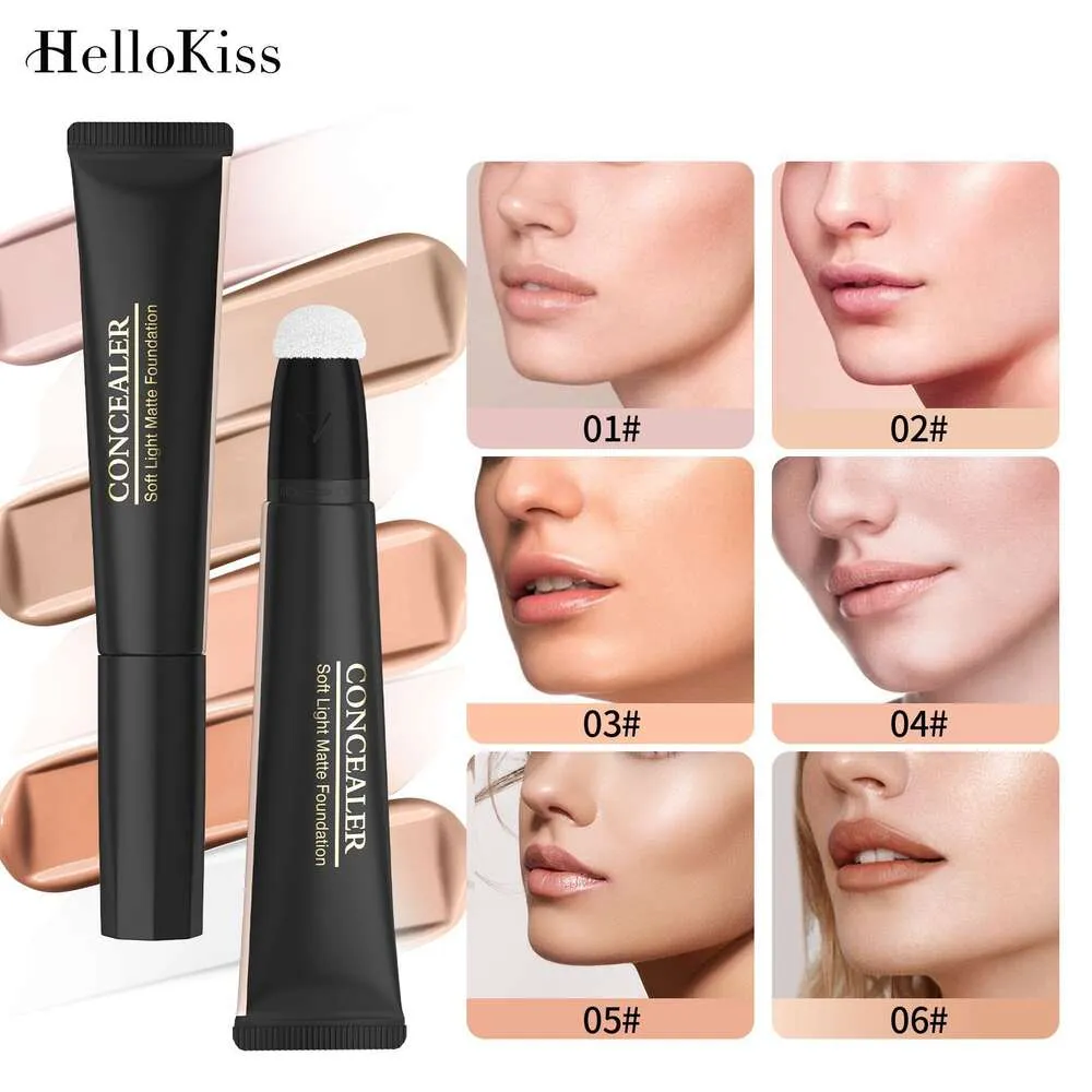 Hellokiss Concealer Liquid Foundation 보습 및 천연 브라이트닝 밀 골동품 구리 색상 따뜻한 기초