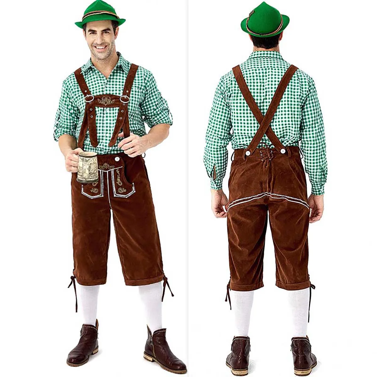 Costume oktoberfest de bière allemande traditionnelle Bavarian Menti