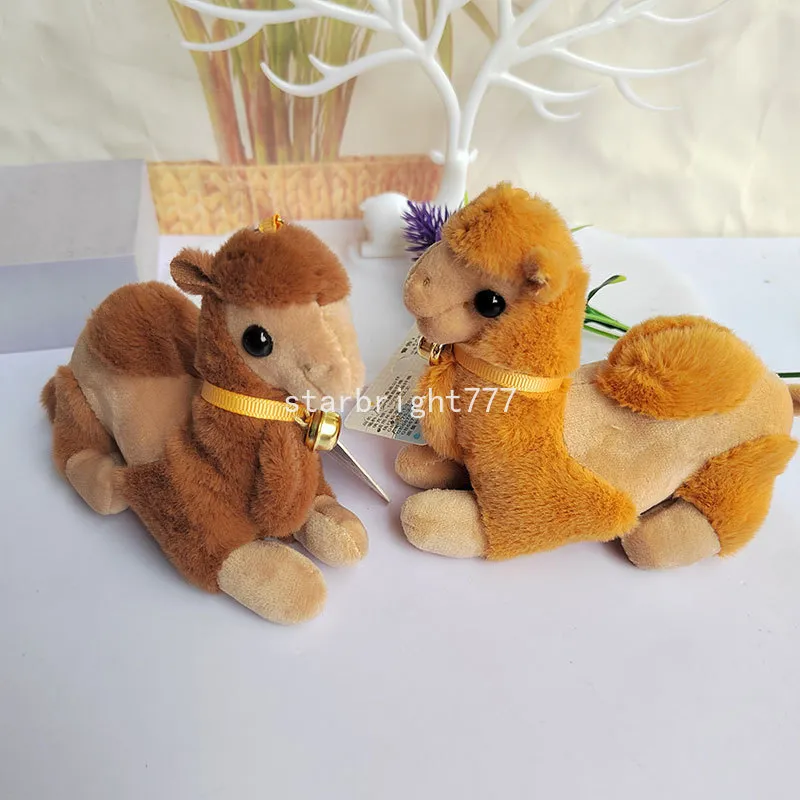 10 cm pluche woestijn kamelenpop hanger sleutelhanger rugzak hanger mini pop groothandel klauw machine poppen sleutelhanger schattig pluche dromedary speelgoed