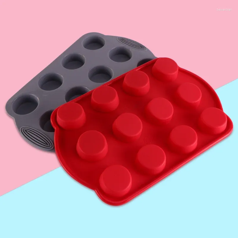 Baking Moulds Christmas Silicone Cake Mold 12 Hole Muffin Cup Qifeng DIV Household Kitchen Tools Two Piece Suit