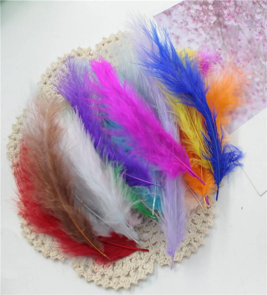 DIY gefärbte Gänse Feder Regenbogen Feder Ballon Füllung Hochzeitskleid DIY Dekorative Accessoires Feathers2555540