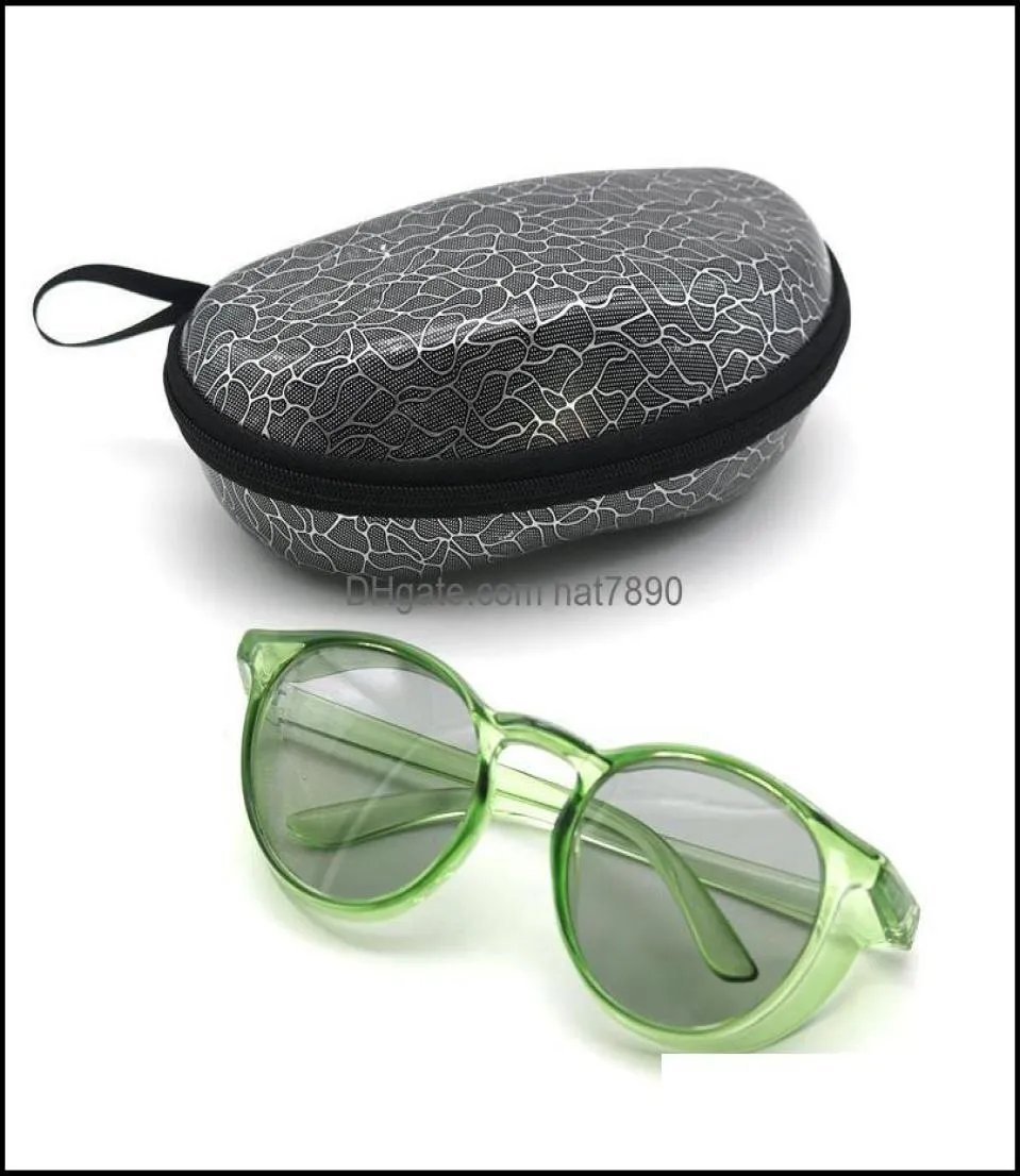 Moda aessiors güneş gözlükleri ışık duyarlı renk değiştiren yuvarlak çerçeve antiBlue gözlükleri rüzgar geçirmez antifog gözlükleri damla teslimat4707850
