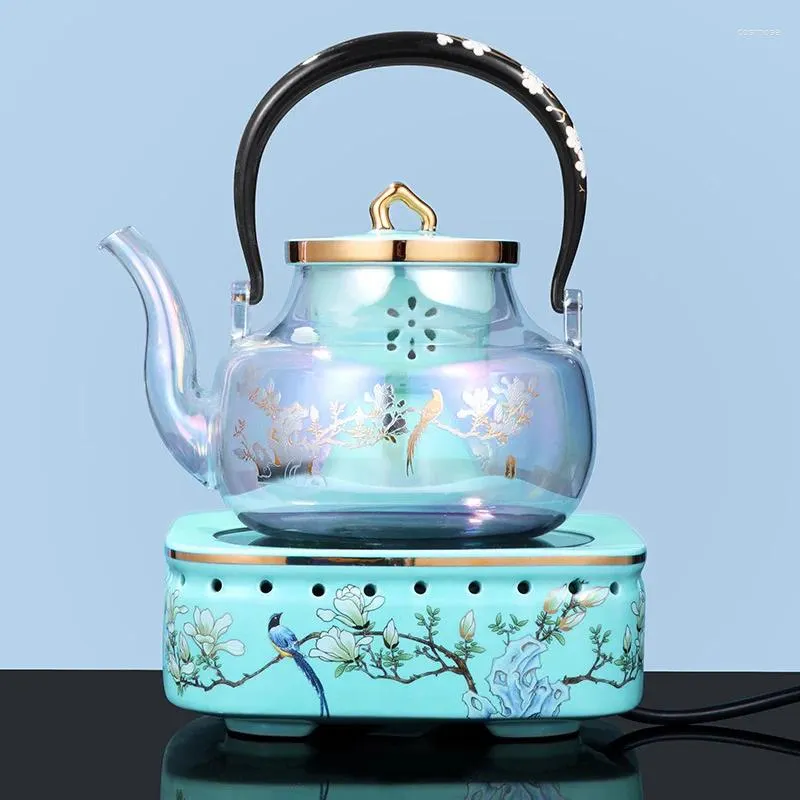 Ensembles de voies de thé à thé chinois en céramique électrique cuiseur cuisinière en verre therme set ménage kettle exquis mariage