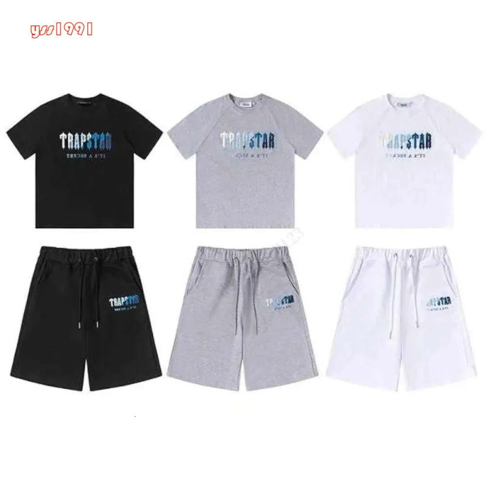 2023 Summer New High Quality 1 Embroidery Trapstar T Shirt Men Women EU Size 100% Cotton Haikyuu Wholesale Clothes Top Tees 623ESS