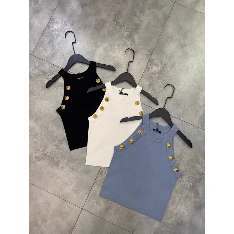 Knit Skirt Sweater Set Women Three-Piece Halter Top Gold Buckle  High-Waisted Skirt Cardigan Jacket from Dhgate Outdoor Pants - price 49.75