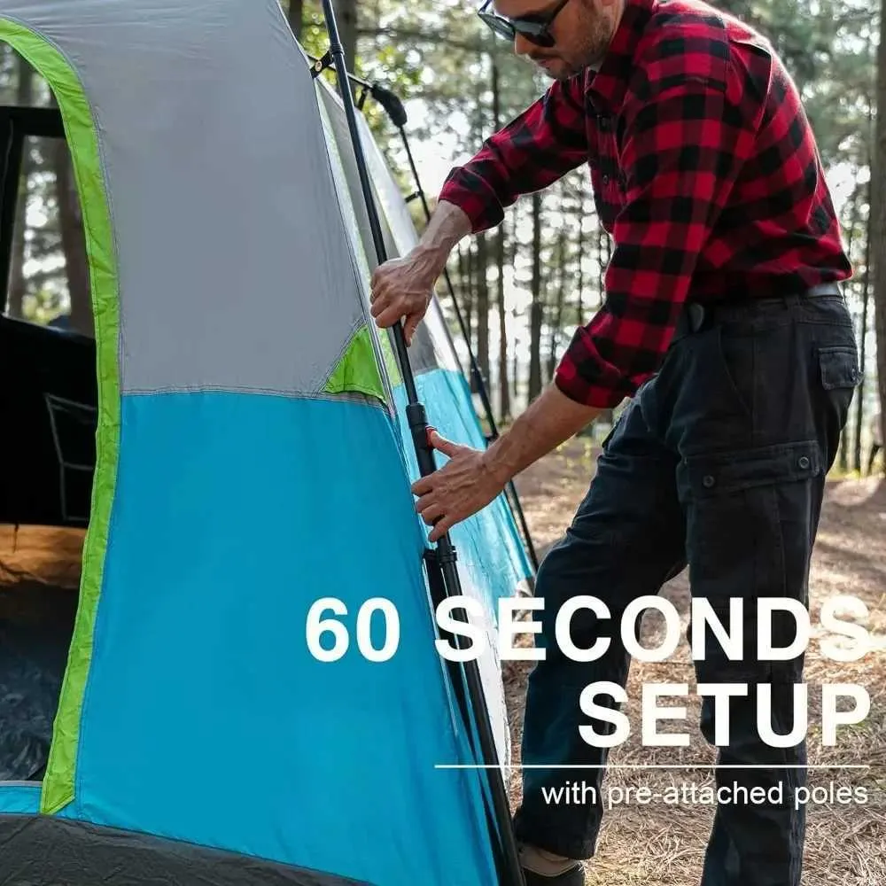 Tentes et abris 6 personnes POINTURATION PORTIE CAMPING Tente instantanée avec douche de pluie facile à installer dans les années 1960 Tenteproof.