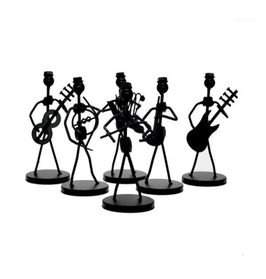 1PC Mini Iron Music Band Modelo Músicas em miniatura Figuras Artes Decorações de artesanato Party Gift Favor Random Design16403487