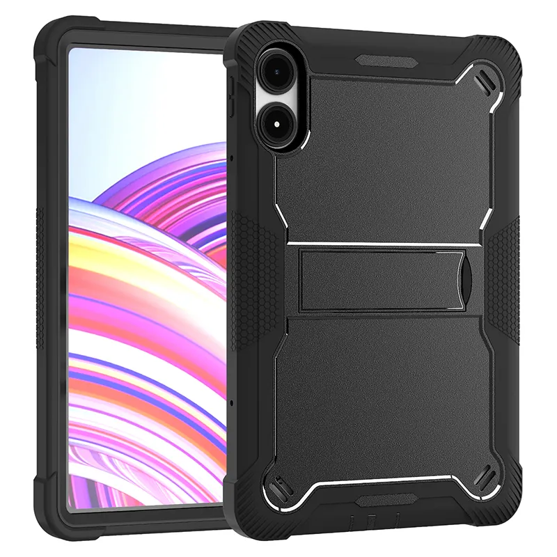 Boîtier lourd pour Redmi Pad Pro 12,1 pouces, étui de protection mignon d'amortisseur amical, avec couverture de tablette de silicone + PC