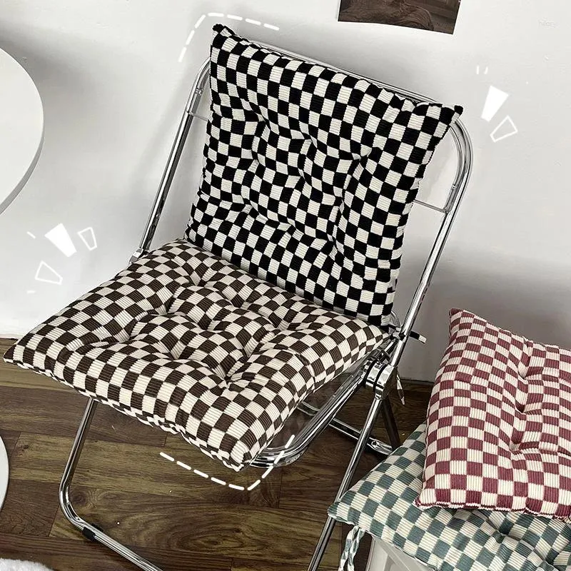 Kussen Modern dambord zitbank Bure stoel Backlest voor woonkamer vloer zitkussens: Home Decor