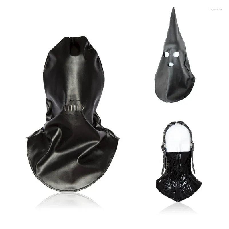 Party Supplies Sensory Deprivation Gimp Bandage Leather Mask Hood For Masquerade Halloween Mardi Gras Alien Supper Hero Easter Nightclub