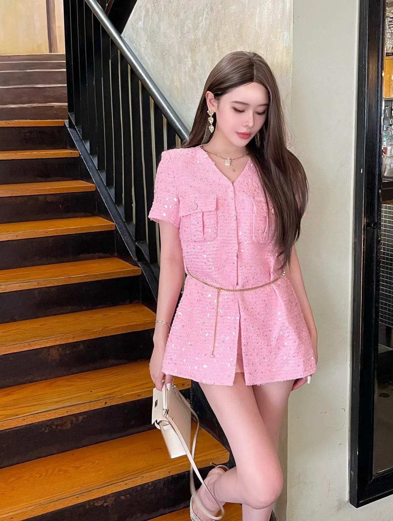 Tweed Jacket Women 2024 Pink Designer CC Cardigan Jacket Women s Gift