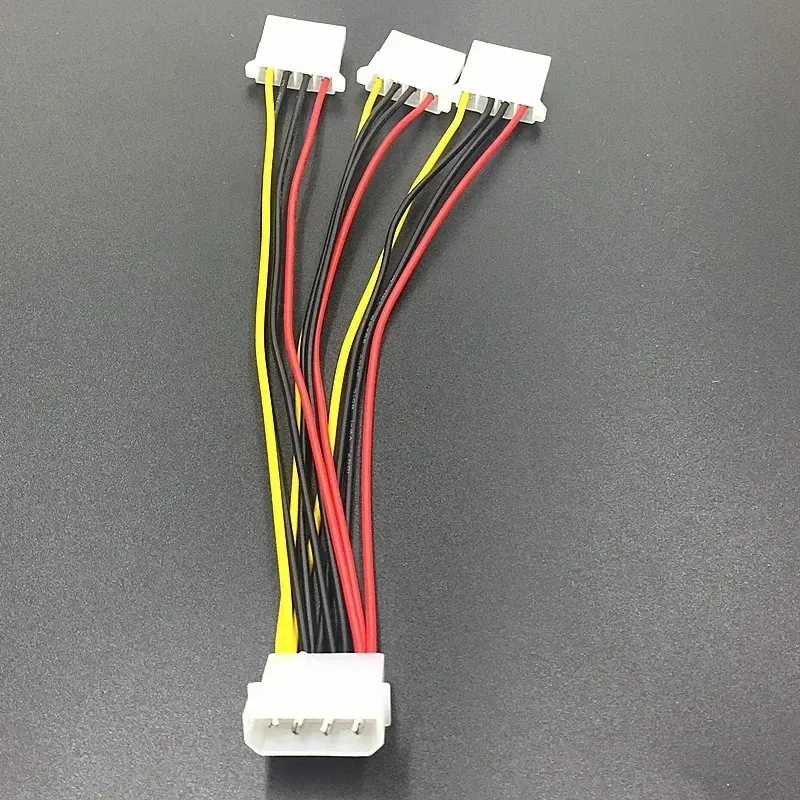 2024 NEW 4ピンIDE 1-TO-3 MOLEX IDE POWER SULTION Y SPLITTER EXTION CABLEコードIDEパワーエクステンションケーブルの新しいコード