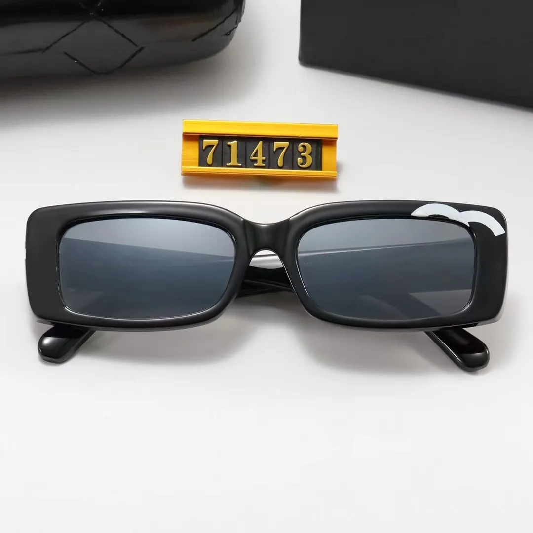 Retângulo de moda de designer de marca Mulher Retângulo UV400 Óculos de sol de luxo sênior de luxo Dhgate polariza os óculos femininos viagens 1: 1 Sunlight Man Shade