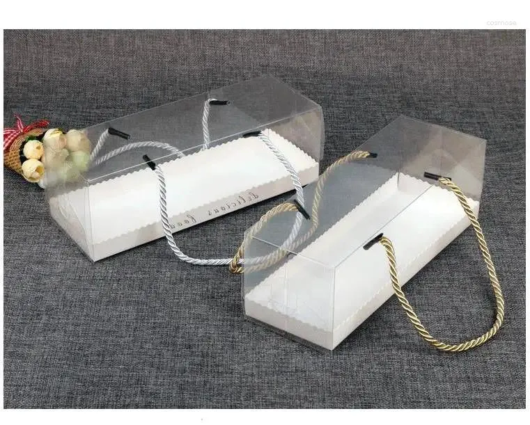 Gift Wrap Cajas Transparentes Para Tortas 100 Uds. Embalaje Con Asa Caja De Regalo Dulces Decoracin Fiesta Boda Venta