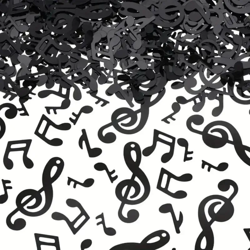 Украшение вечеринки 300pcsmusic confetti Музыкальные ноты бумаги из черного приема детского душа свадьба и декорации на день рождения