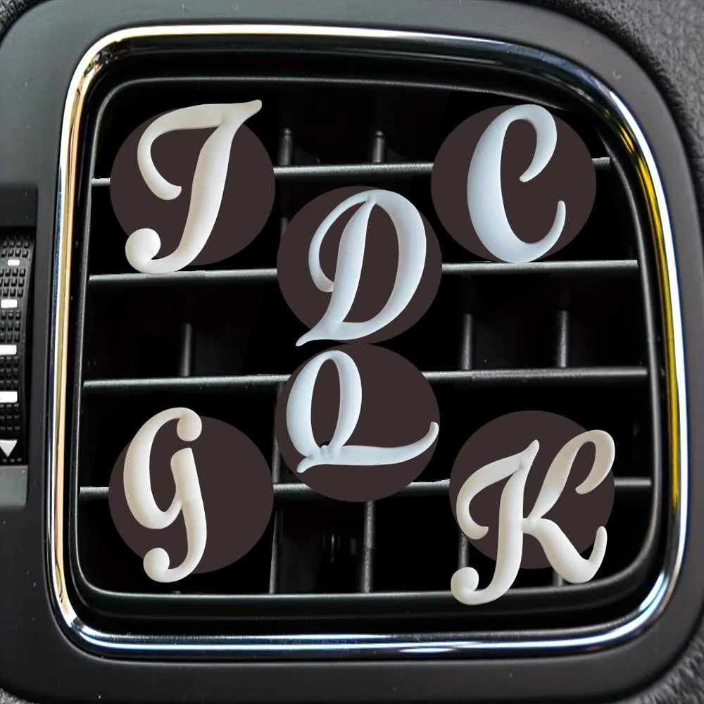 Hook Hanger White Large Letters Cartoon Car Air Vent Clip Outlet Per Clips Decorative Freshener Accessories For Office Home Conditione Otd9W