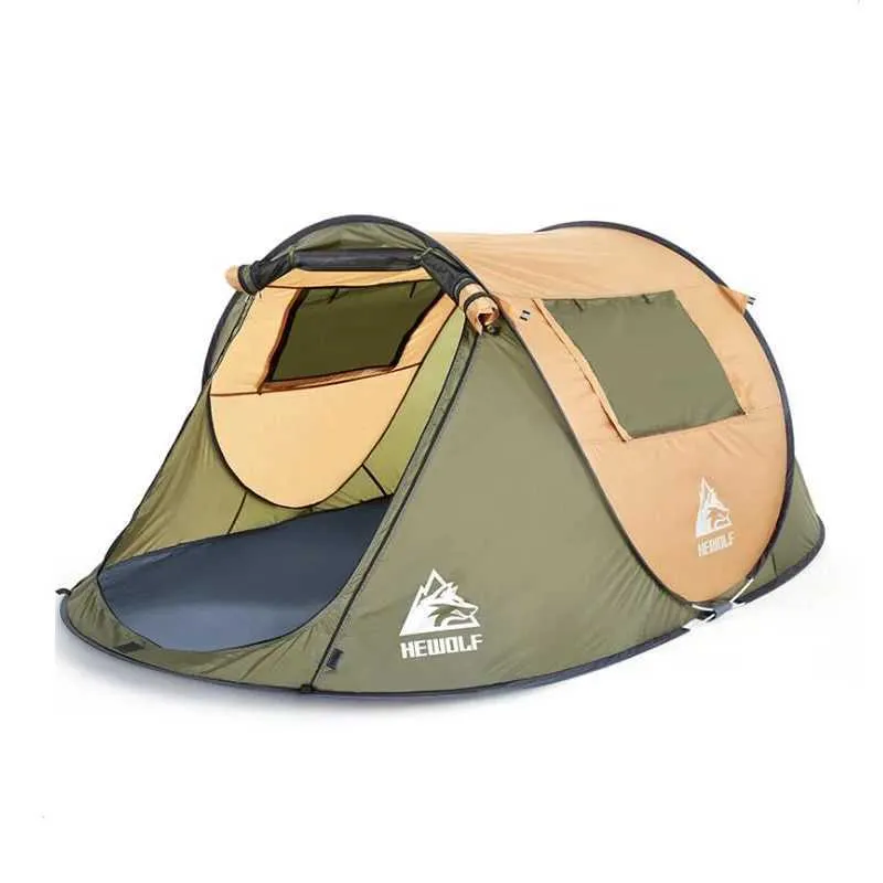 Tentes et abris 2-3 personne entièrement automatique pop-up voiture autonomes conduisant le vélo de montagne voyage Famille Famile Beach Outdoor Camping Tentq240511