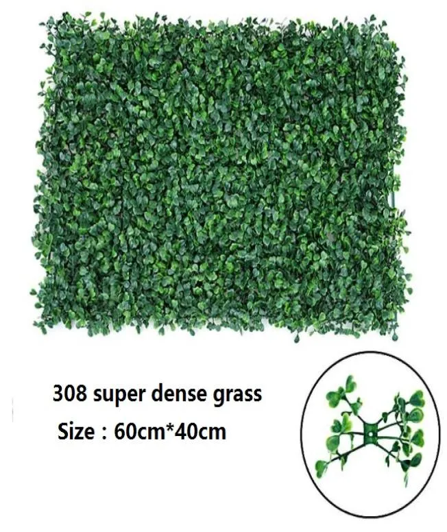 Super denso 308 parede de grama 40cm60cm Flor artificial parede verde Grass verde Casamento de casamentos de casamento Rodovia Decoração do mercado 3842048