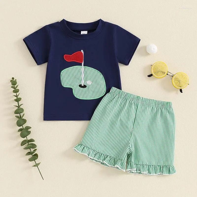 Juegos de ropa para niños pequeños trajes de cumpleaños de golf de golf