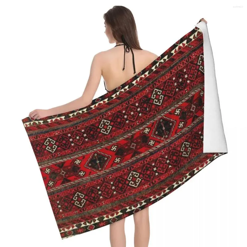 Ręcznik Baluch Flatweave Antique Super Miękki Mikrofibry Bash Szybki suchy vintage Turkish Kilim Ethnic Art Sauna Sauna Ręczniki