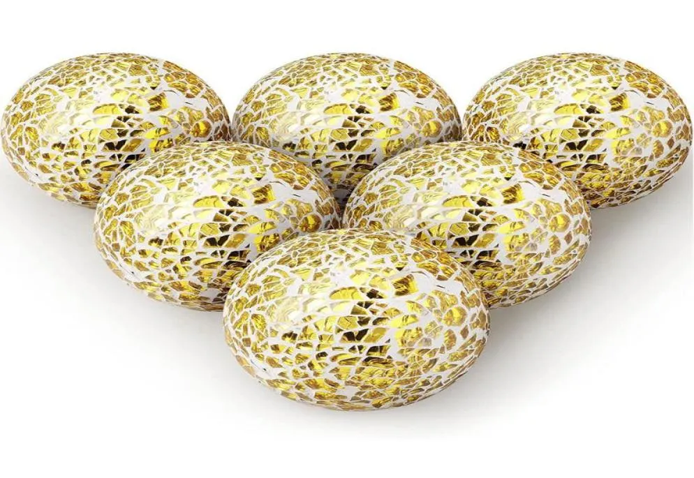 Festas decoração mosaico esfera bolas de vidro decorativas para a decoração de casa de natal