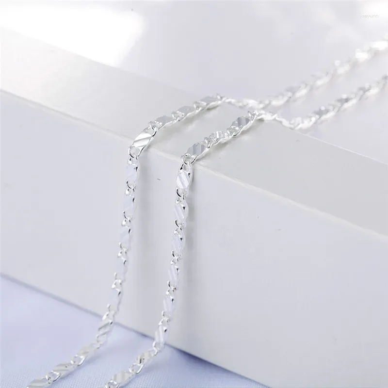 Kedjor 925 Sterling Silver 16/18/20/22/24 Inch 2mm Charm Chain Necklace For Women Man Fashion Wedding Party Jewelry