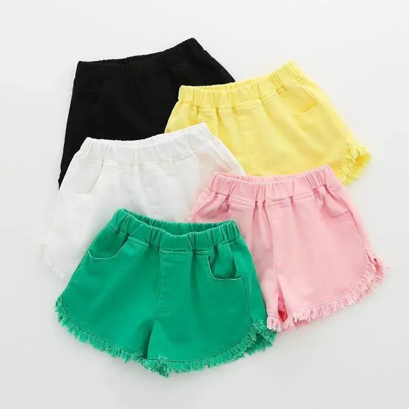 Ienens Kids Baby Girls Summer Summer Clothing Clots Pants Jeans Comply Children Girl Prouts Shorts Shorts Burnsants 240510