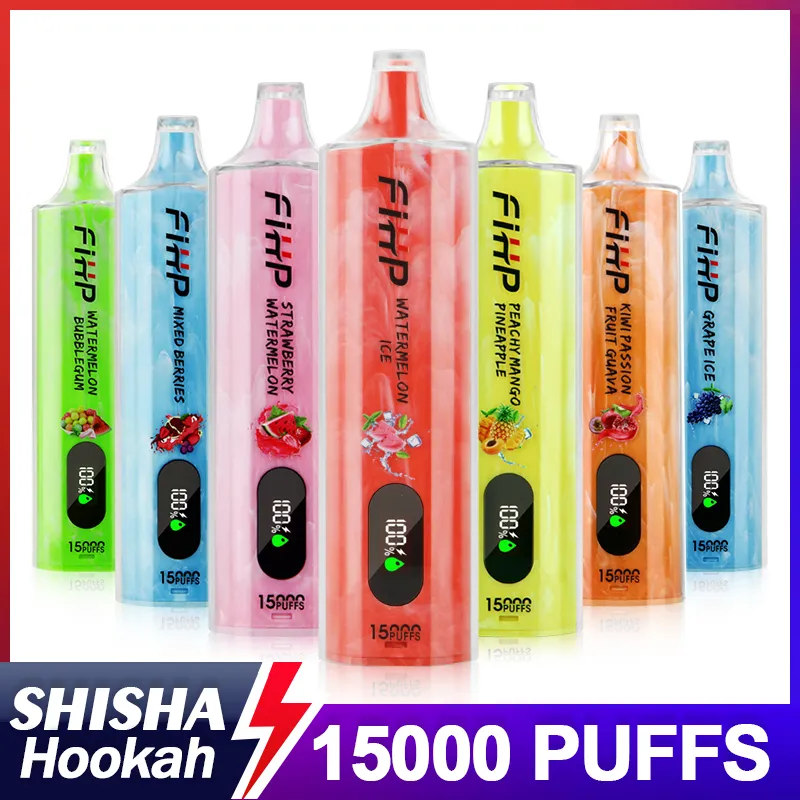FIHP original Shisha Hookah Puff 15000 12000 10000 vapes Puffle jetable 15k 12k 10k Vapers Batterie rechargeable Vaper Puff Vaper Afficher la vape