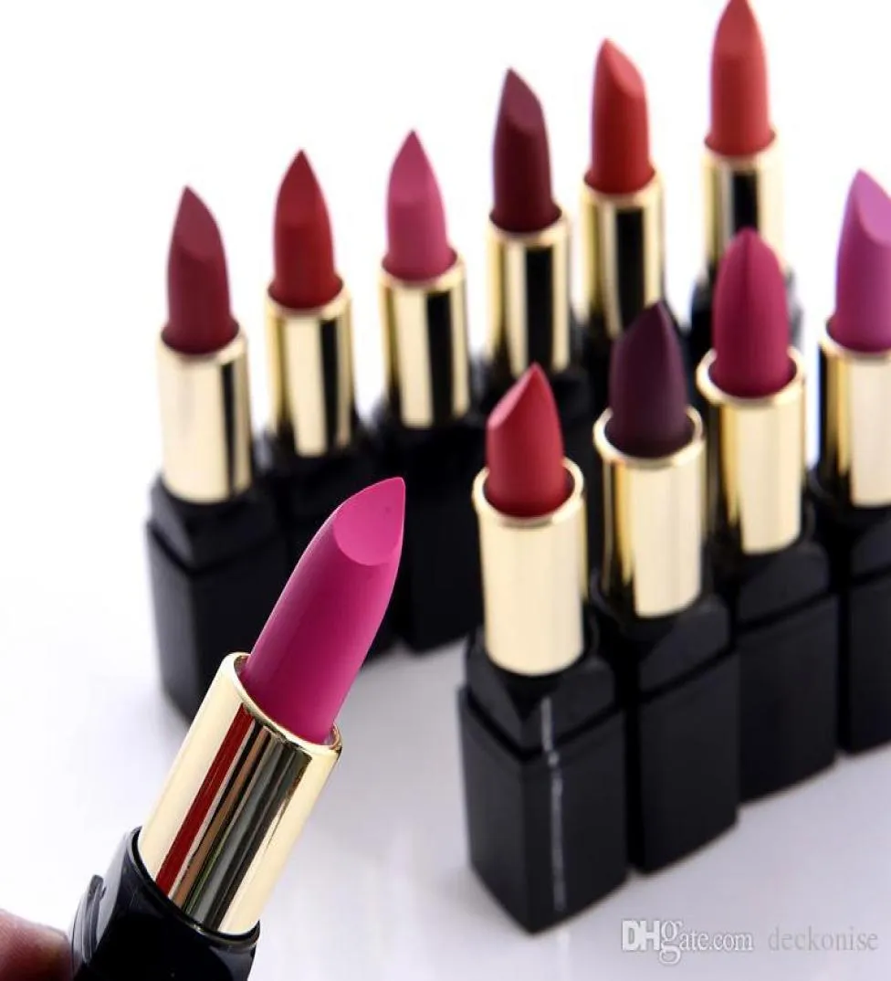 New Fashion Lipsticks Nude Lip Matte Kits Long Lasting Waterproof Pigment 12pcslot Matte Makeup Lipstick8044012