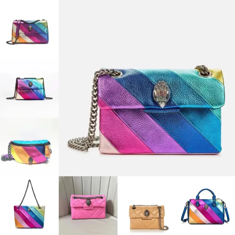 2024 Kurt Geiger Eagle Heart Rainbow skórzana torba na torbę Kobiet Designer Torka na ramię