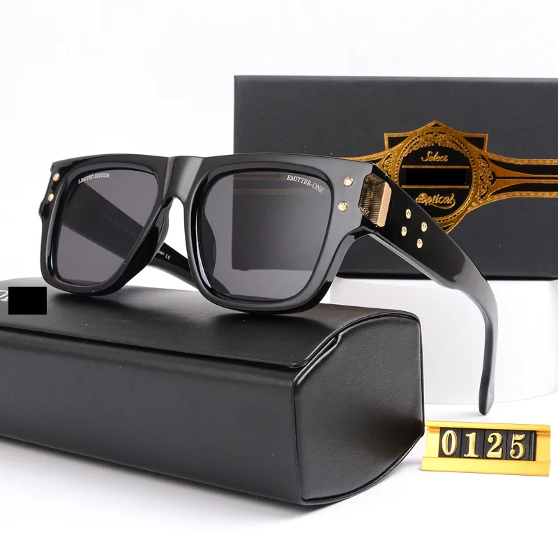 Emissor de moda One Metal Pilot Style Gradiente de grandes dimensões óculos de sol legais homens exclusivos homens da marca vintage Design de óculos de sol Dita