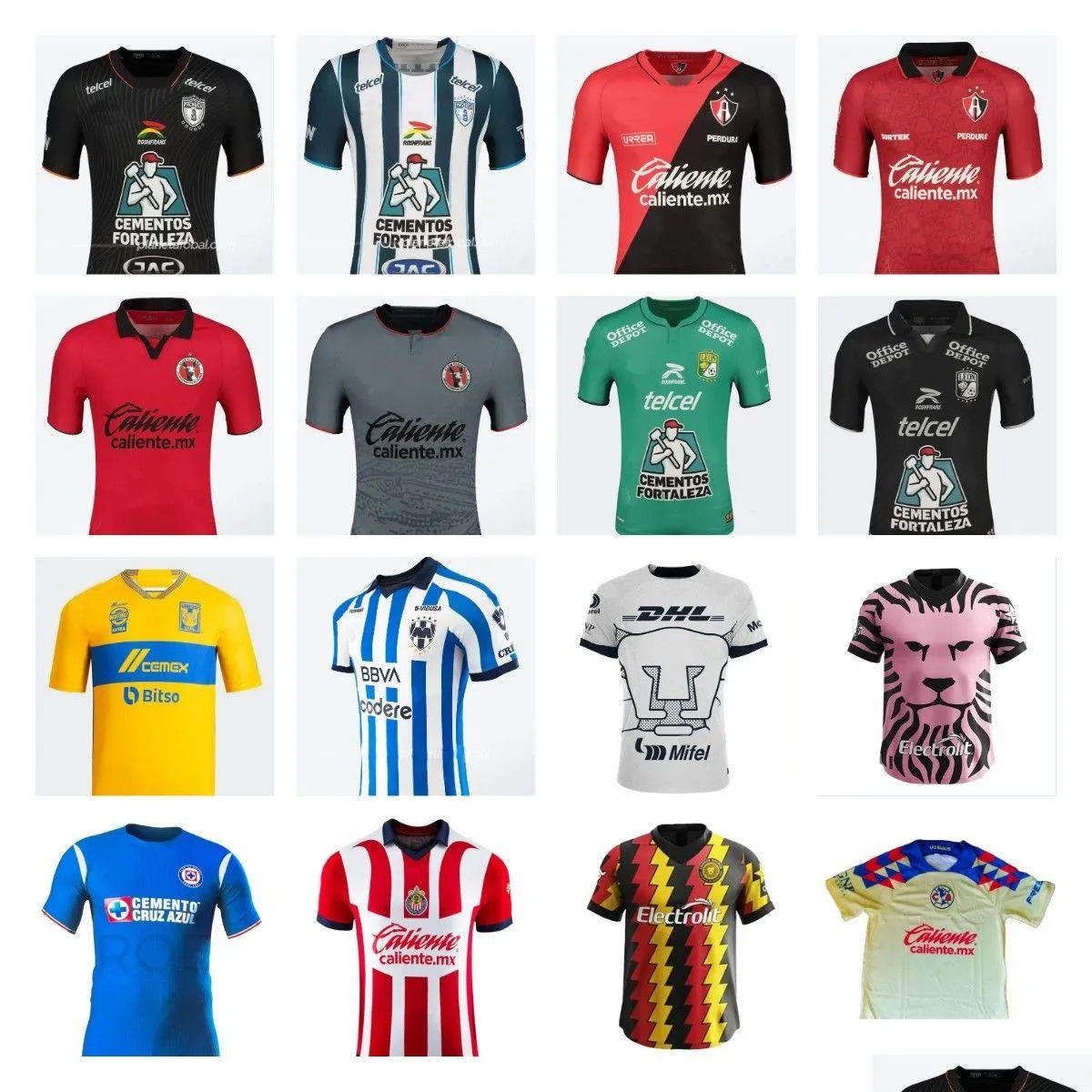 Soccer Jerseys 2023 2024 Liga Mx Pachuca Na Tigres F. Vinas Henry Rayados Monterrey Leon Tijuana Cruz Az Santos Laguna Atlas Uanl A. V Otvl1