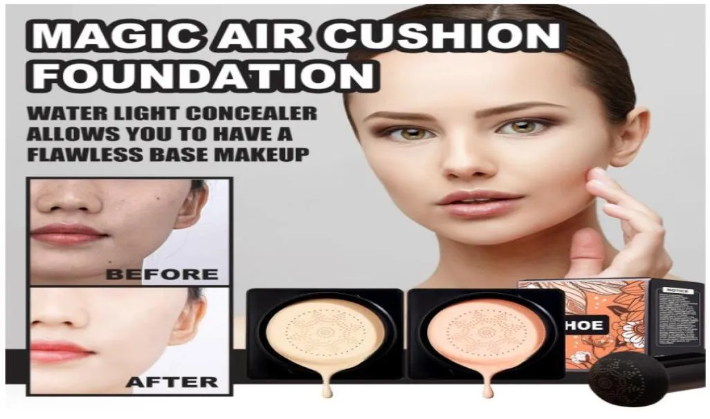 Air Cushion CC Cream Foundation ترطيب خفال طويل الأمد خفيفة خفيفة خفيفة بسلاسة