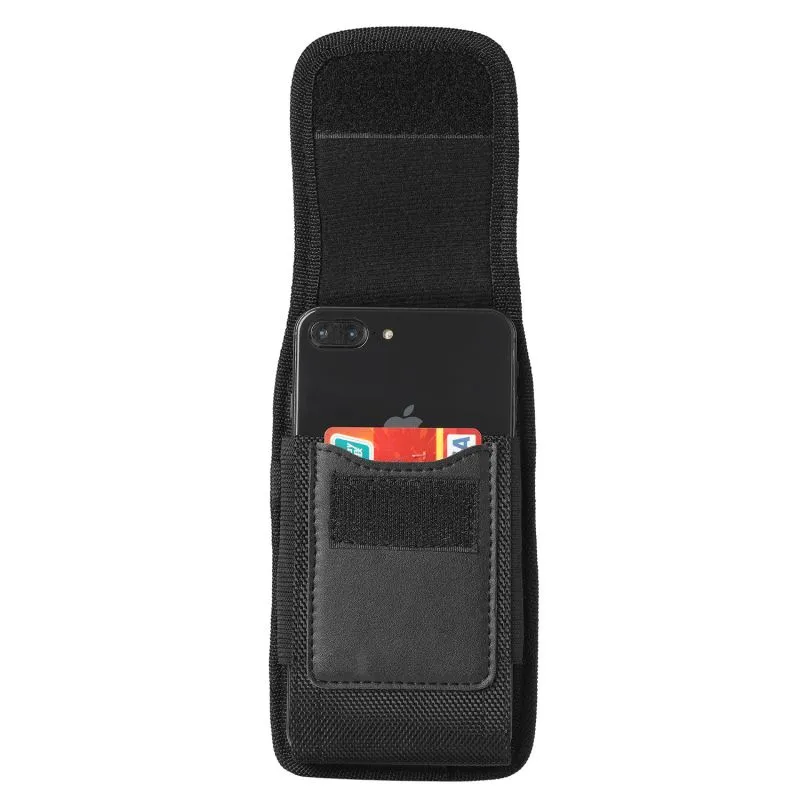 Moda dikey naylon kemer klipsli klipsör çantası kılıfı 4.0inch-6.7inch için telefon iPhone iPhone Samsung Cüzdan Kart Tutucu