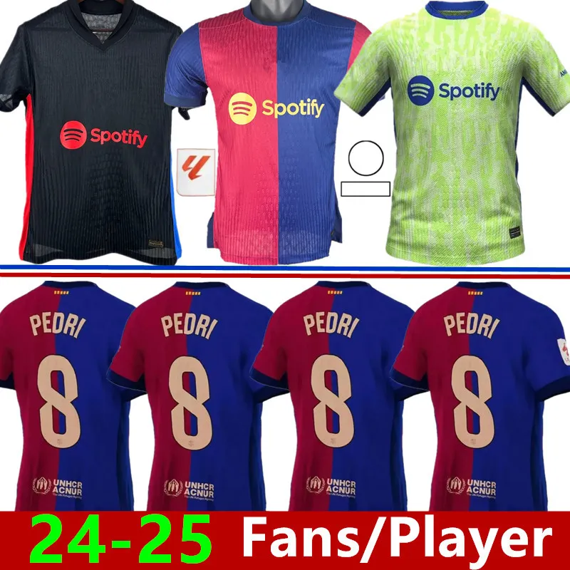 Barcelonass 24 25 PEDRI GAVI Soccer Jerseys LEWANDOWSKI RAPHINHA Jersey FC FERRAN Camiseta De Football Shirt F. DE JONG 2024 2025 Football JOAO FELIX Men Kids Player