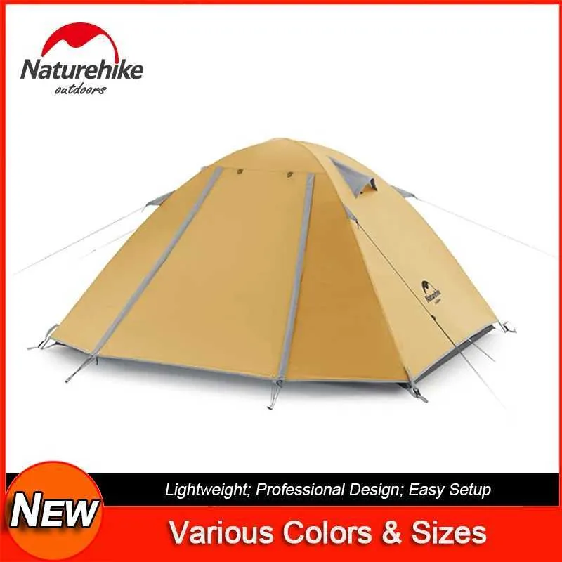 Zelte und Schutzhütten NatureHike Outdoor Camping Zelt 2 3 4 Personen Doppelschicht wasserdicht für Rucksackverpackungen Wanderwagen Campingq240511