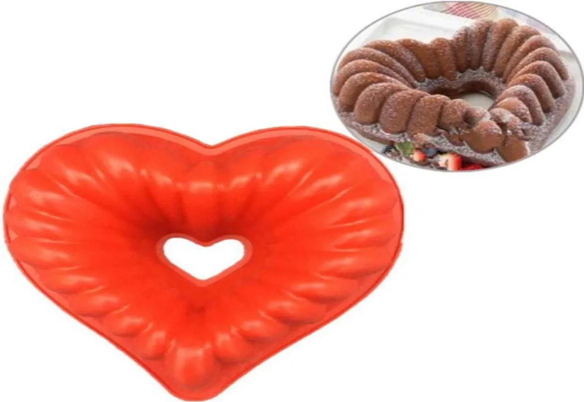 Love Heart Shape Cake Mold Silicone zing and Baking Pastry Molds Mousse Bread Mould Bakeware DIY NonStick Cake Pan6897317