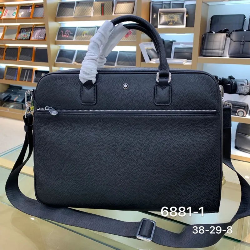 10A 6881-11 Briefcase designer bags luxury business handbag Laptop bag notebook bag computer handbags formal Shoulder m ontblanc