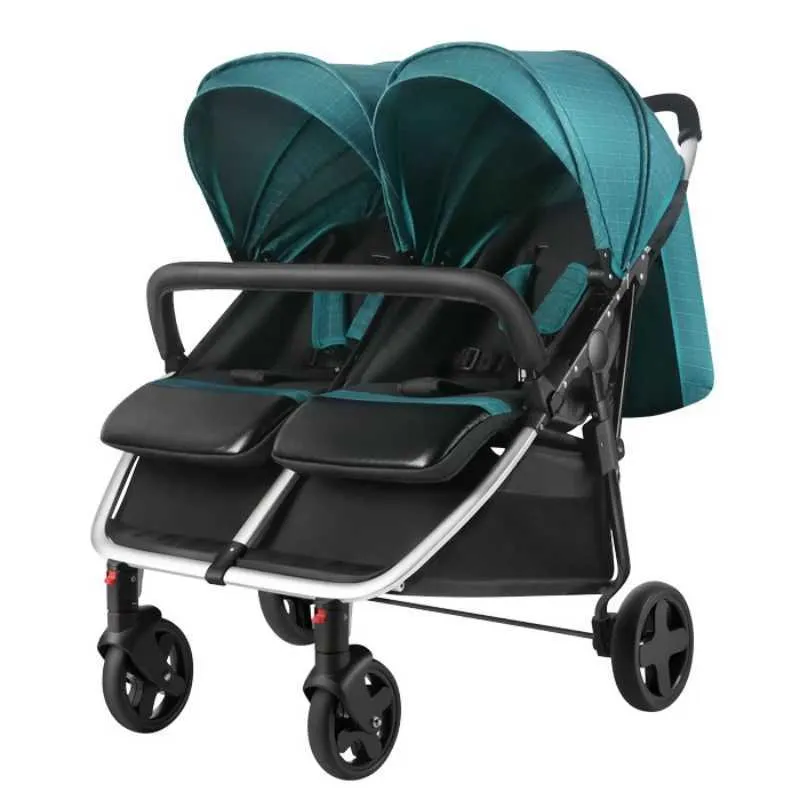DHgate Tandem Stroller Lightweight Double Baby Stroller with Detachable Canopy and Adjustable Seat for Infant and Toddler Baby Kids Maternity